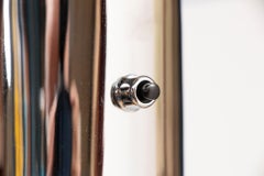 Contemporary Chrome Acrylic Art Deco Style Blue Uplighters