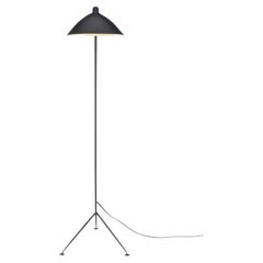 Pair of Contemporary Black Aluminum Floor Lamps