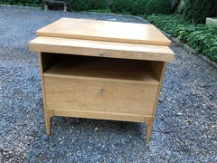 Pair of Contemporary Blonde Wood Barbara Barry Style Nightstands