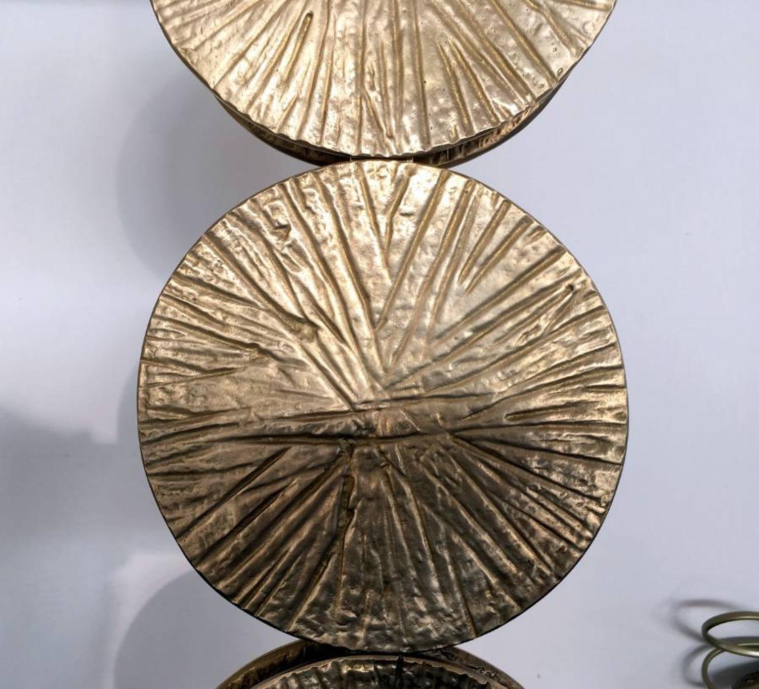 Pair of Contemporary Brass and Murano Glass Table Lamps In New Condition In London, London