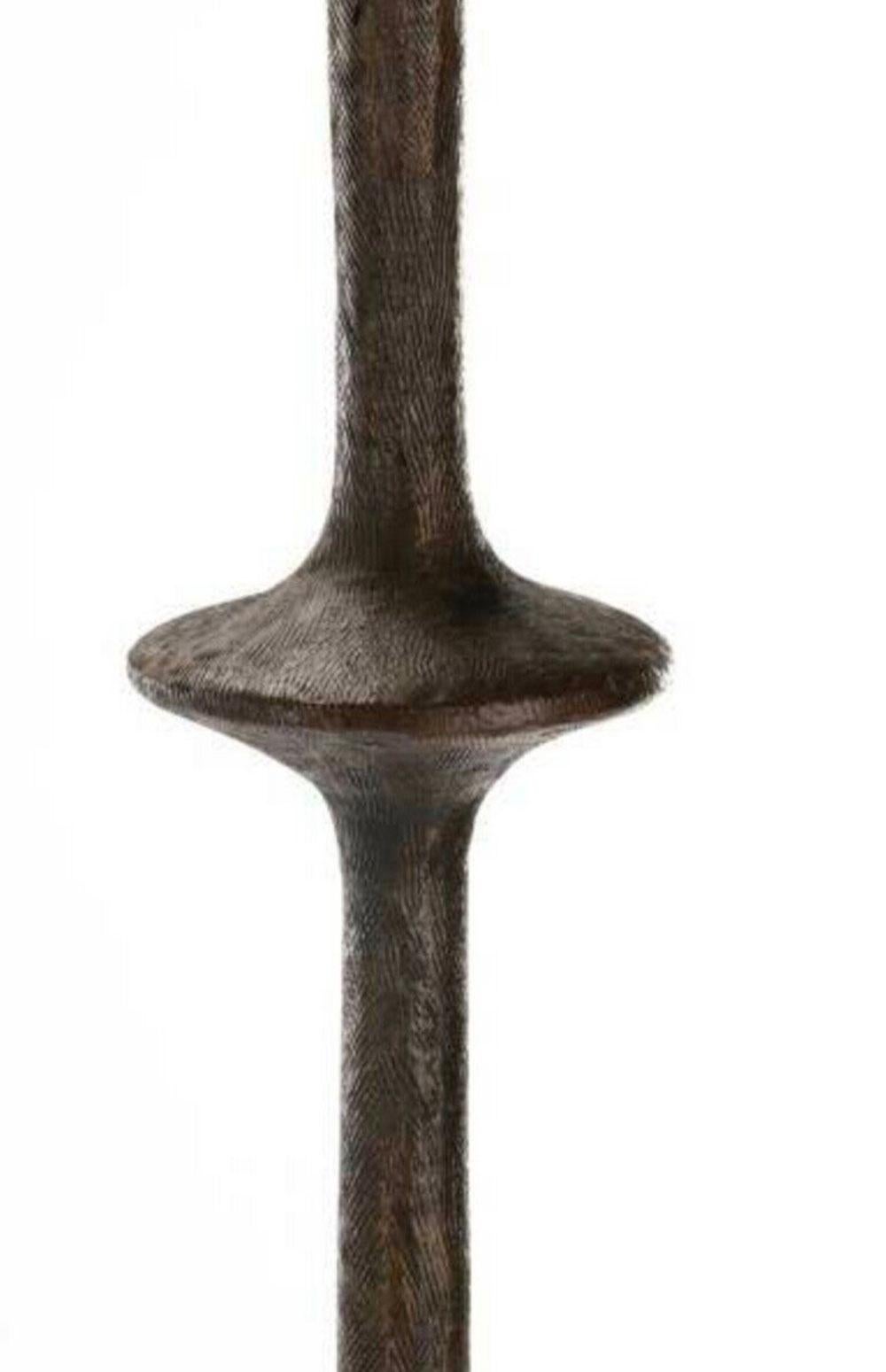 Modern Pair of Contemporary Bronze Torchère Lamps “Alexandra” by Sculptor Tom Corbin