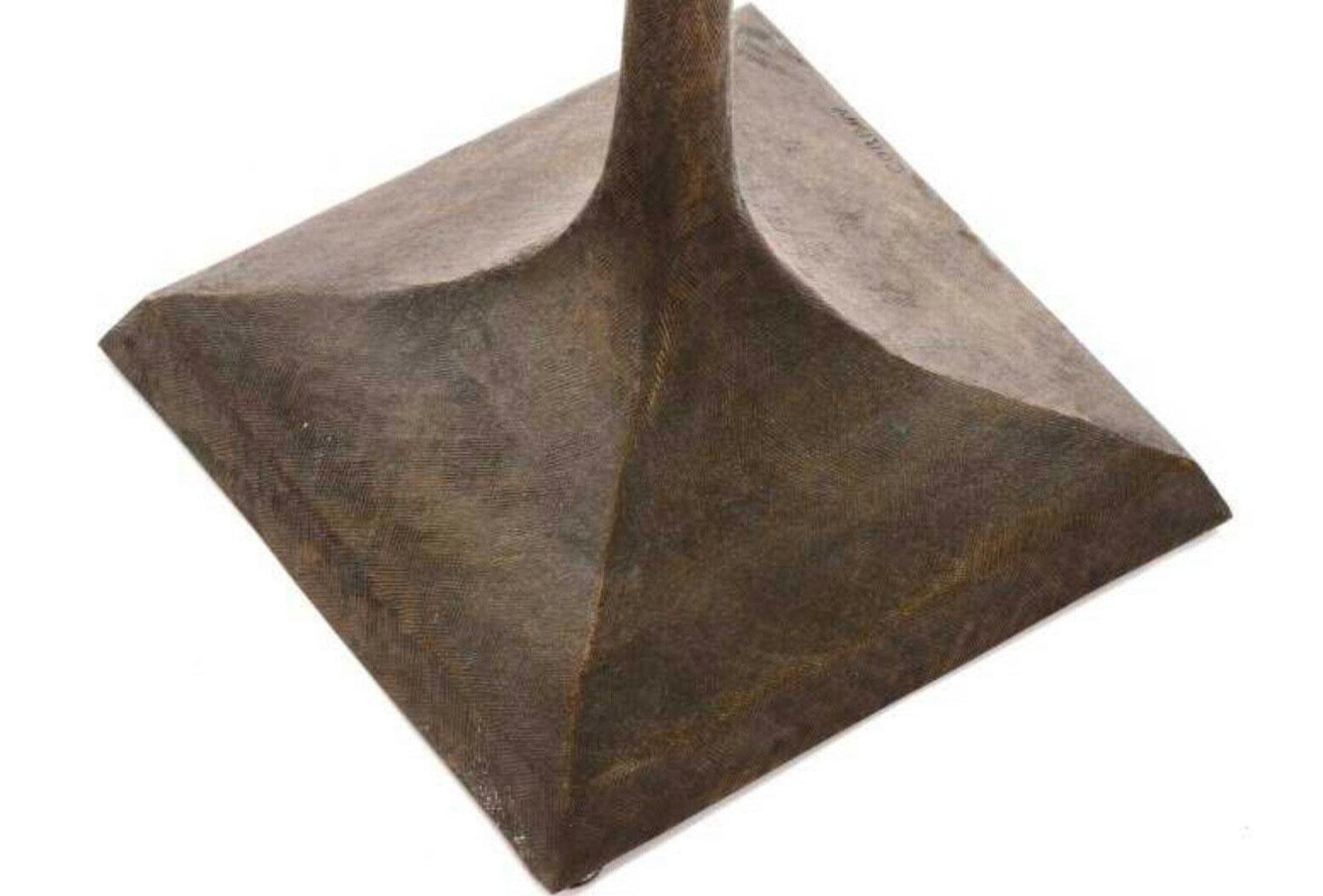 American Pair of Contemporary Bronze Torchère Lamps “Alexandra��” by Sculptor Tom Corbin
