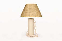 Pair of Contemporary Ceramic Chain Table Lamps, circa 2024, France