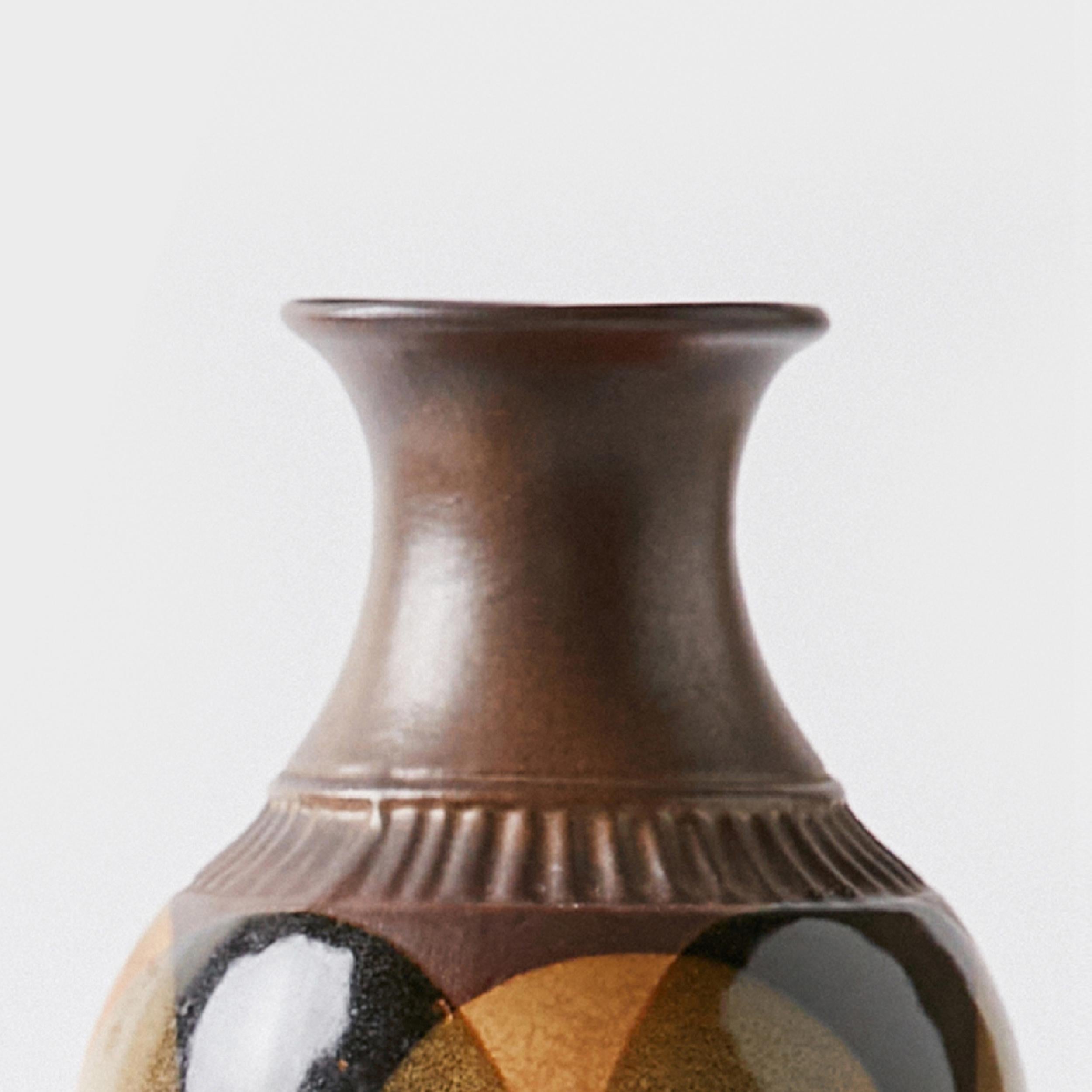 Paar Vasen aus zeitgenössischer Keramik (Glasiert) im Angebot