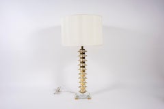 Pareja de Lámparas de Mesa Contemporáneas de Cristal