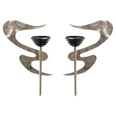 Pair of Contemporary Curtis Jere Studio Crafted Sconces Signed Jere 2000
