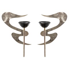 Pair of Contemporary Curtis Jere Studio Crafted Sconces Signed Jere 2000