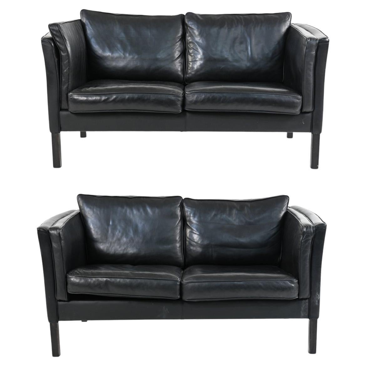 Danish MidCentury Modern Leather Sofa by Mogens Hansen at 1stDibs