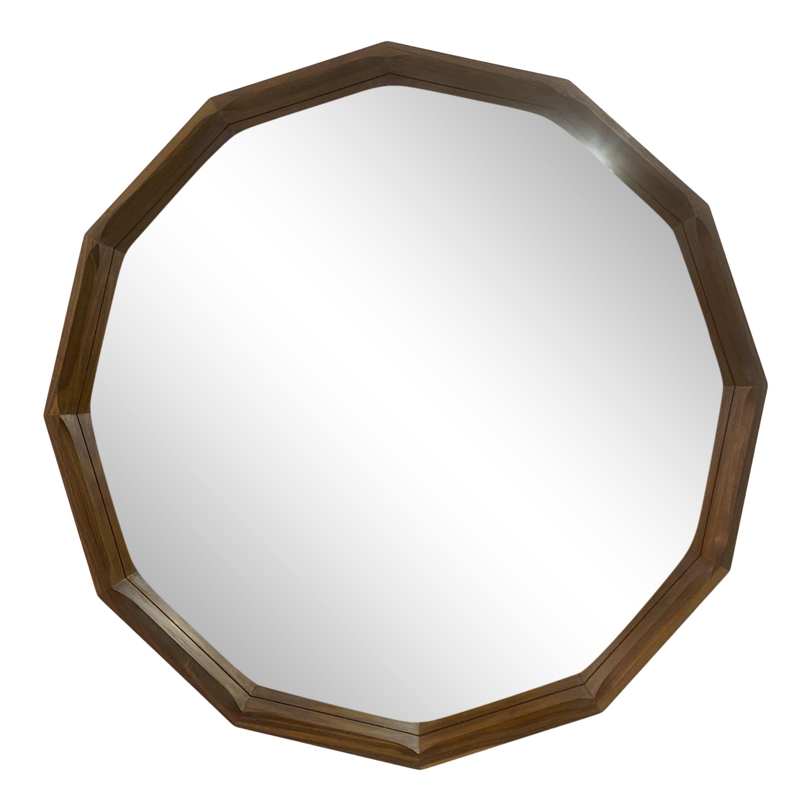 Pair of mirrors

Stained walnut frame

Dodecagonal

Made in Italy

Can be made to order in any quantity.
