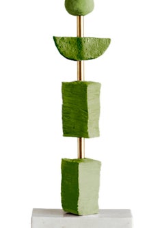 Zeitgenössische europäische Tischlampe Synergy in Grün von Margit Wittig, Paar