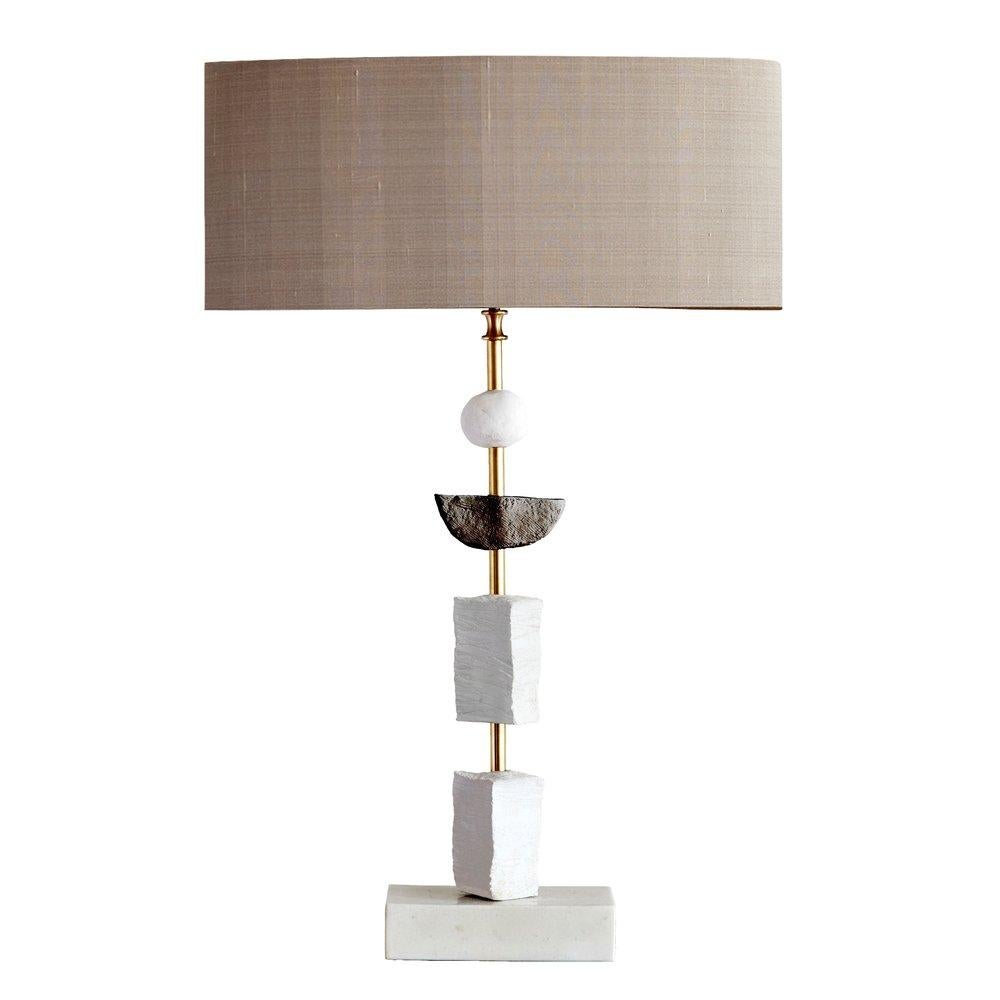 Pair of Contemporary European Table Lamp Synergy in White by Margit Wittig In New Condition For Sale In  London, GB