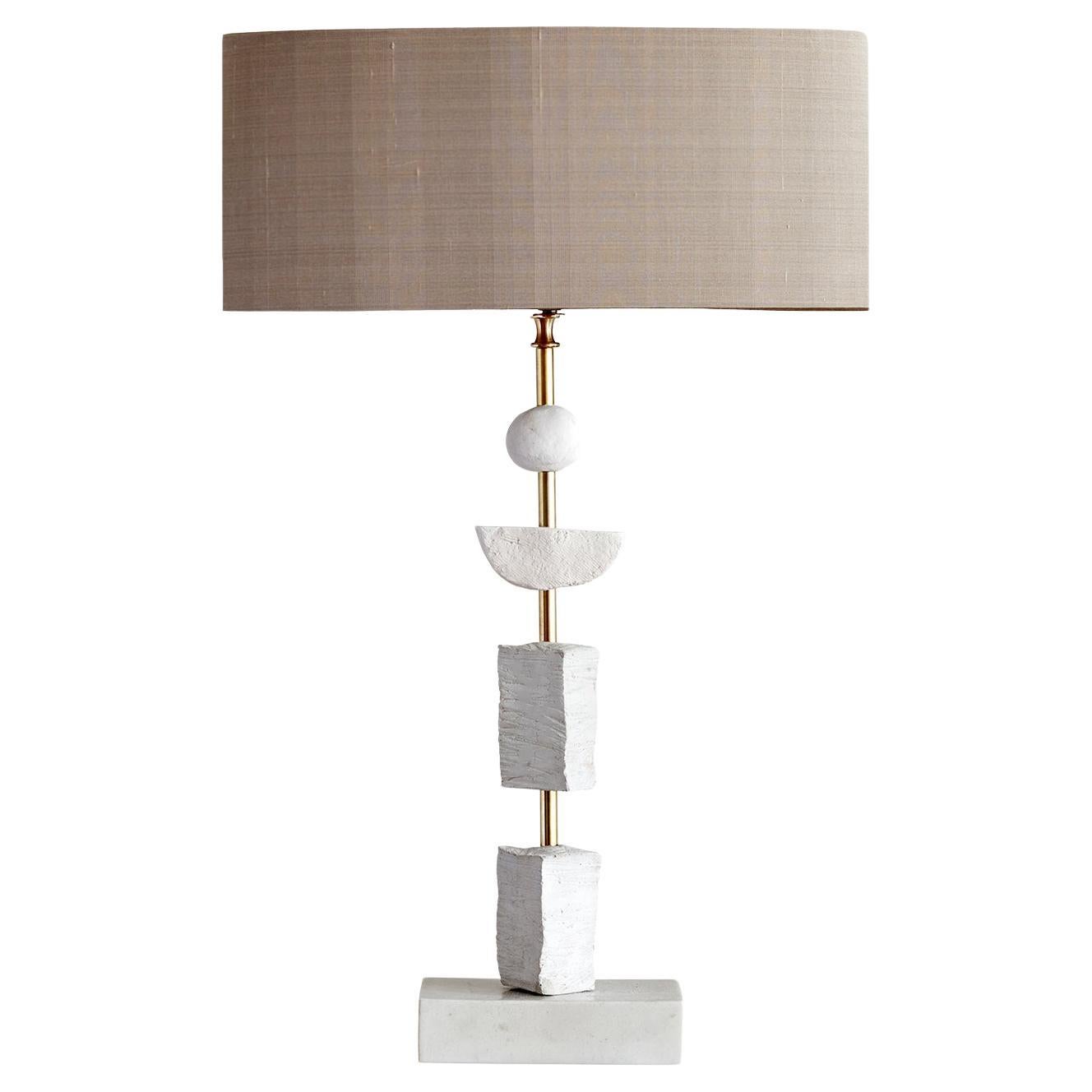 Paire de lampes de bureau européennes contemporaines Synergy en blanc de Margit Wittig