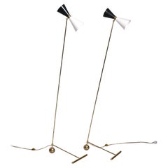Pair of Contemporary Floor Lamps in the Style of Stilnovo
