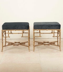 Pair of Contemporary French Bronze Stools