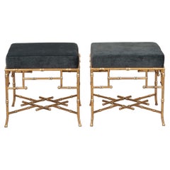 Pair of Contemporary French Bronze Stools