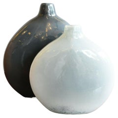 Pair of Contemporary Glass Vases