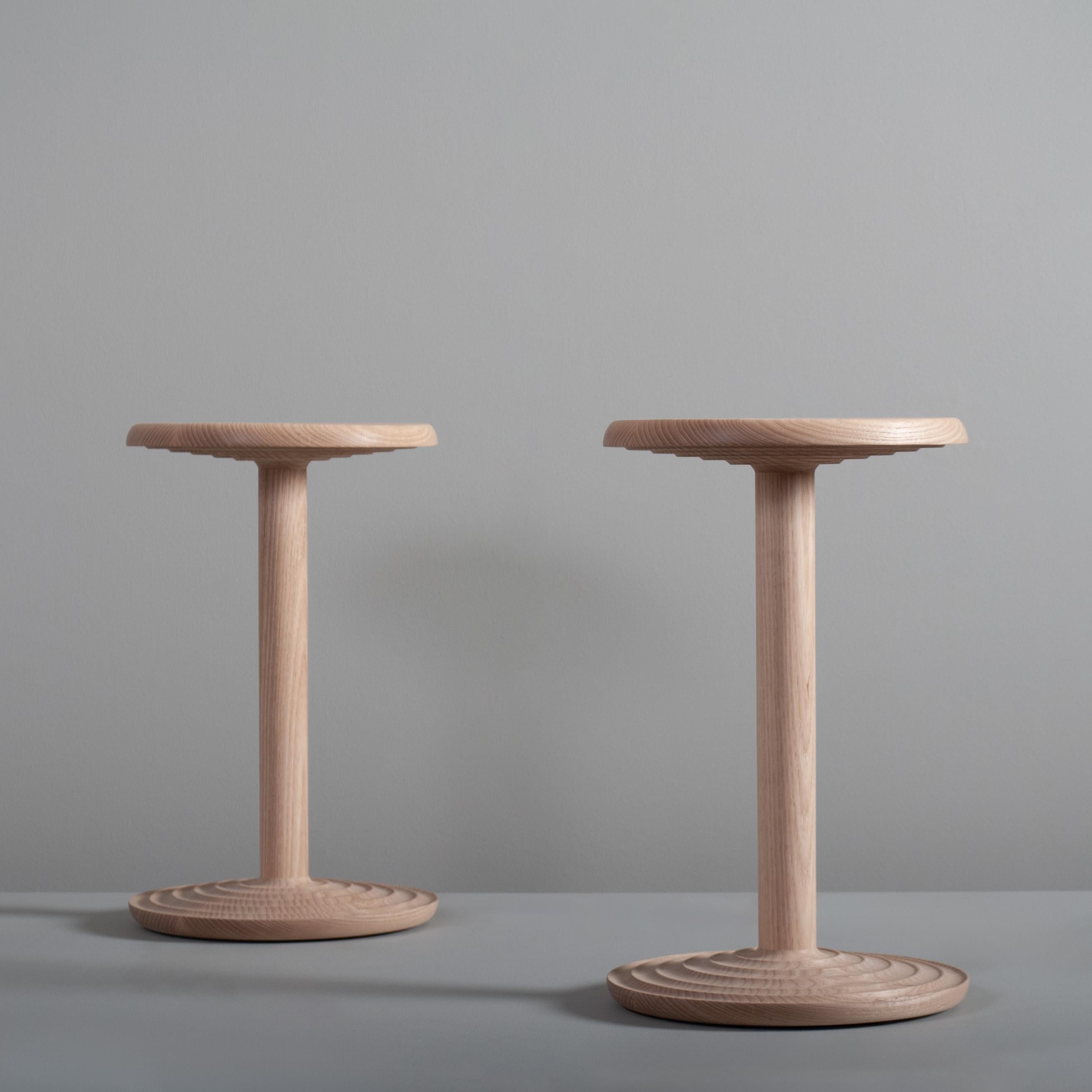 Modern Pair of Contemporary Handcrafted Side Tables For Sale