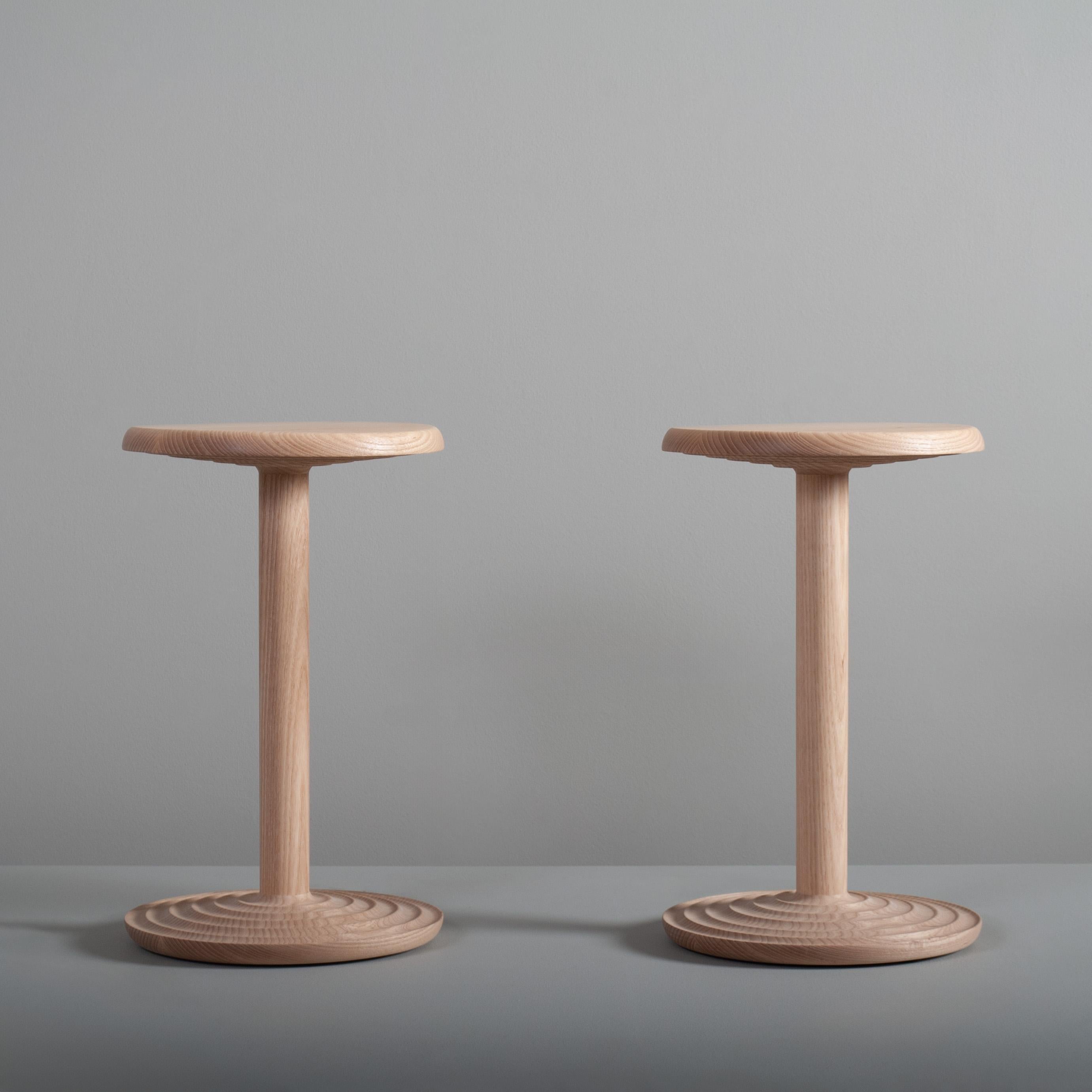 Modern Pair of Contemporary Handcrafted Side Tables For Sale