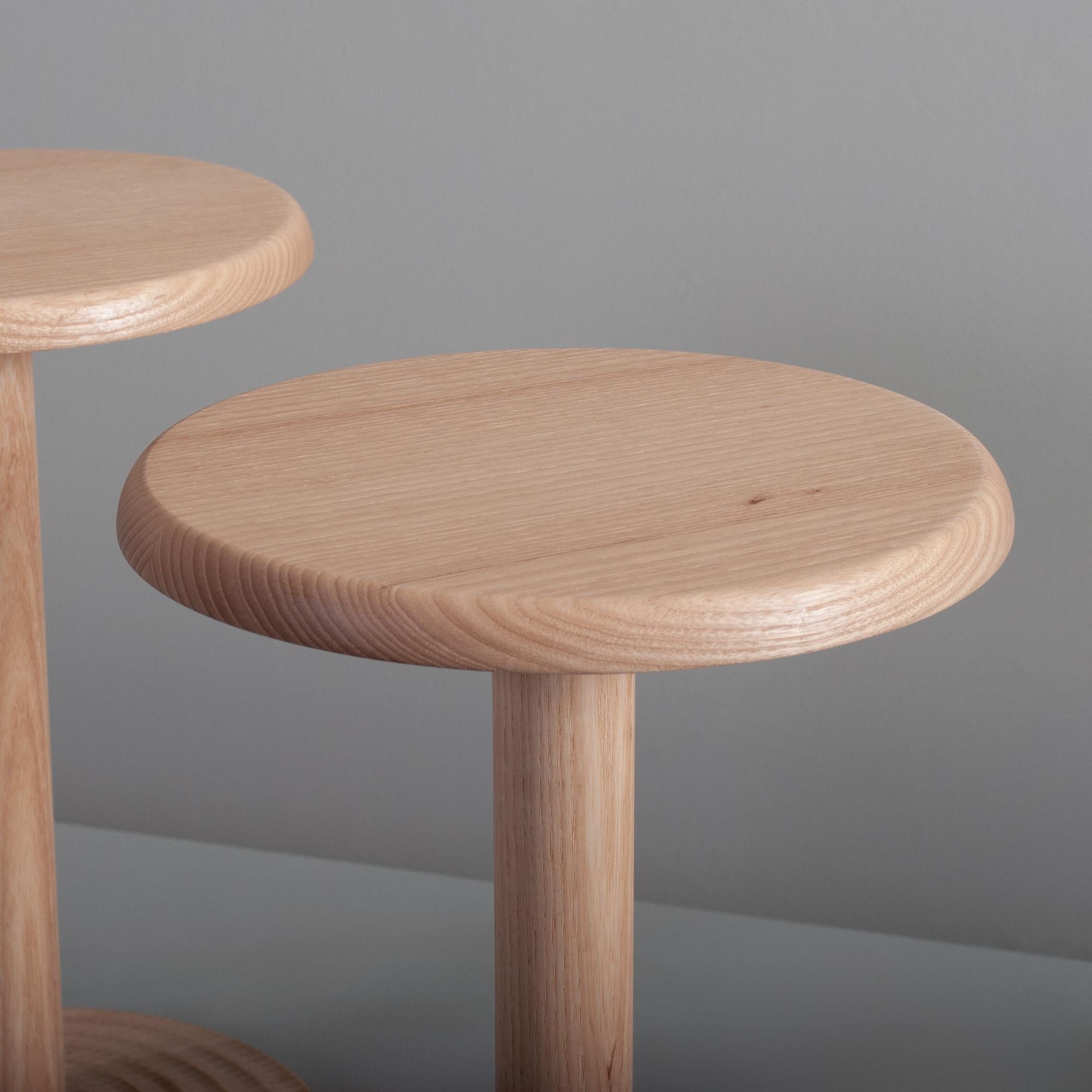 Pair of Contemporary Handcrafted Side Tables For Sale 1