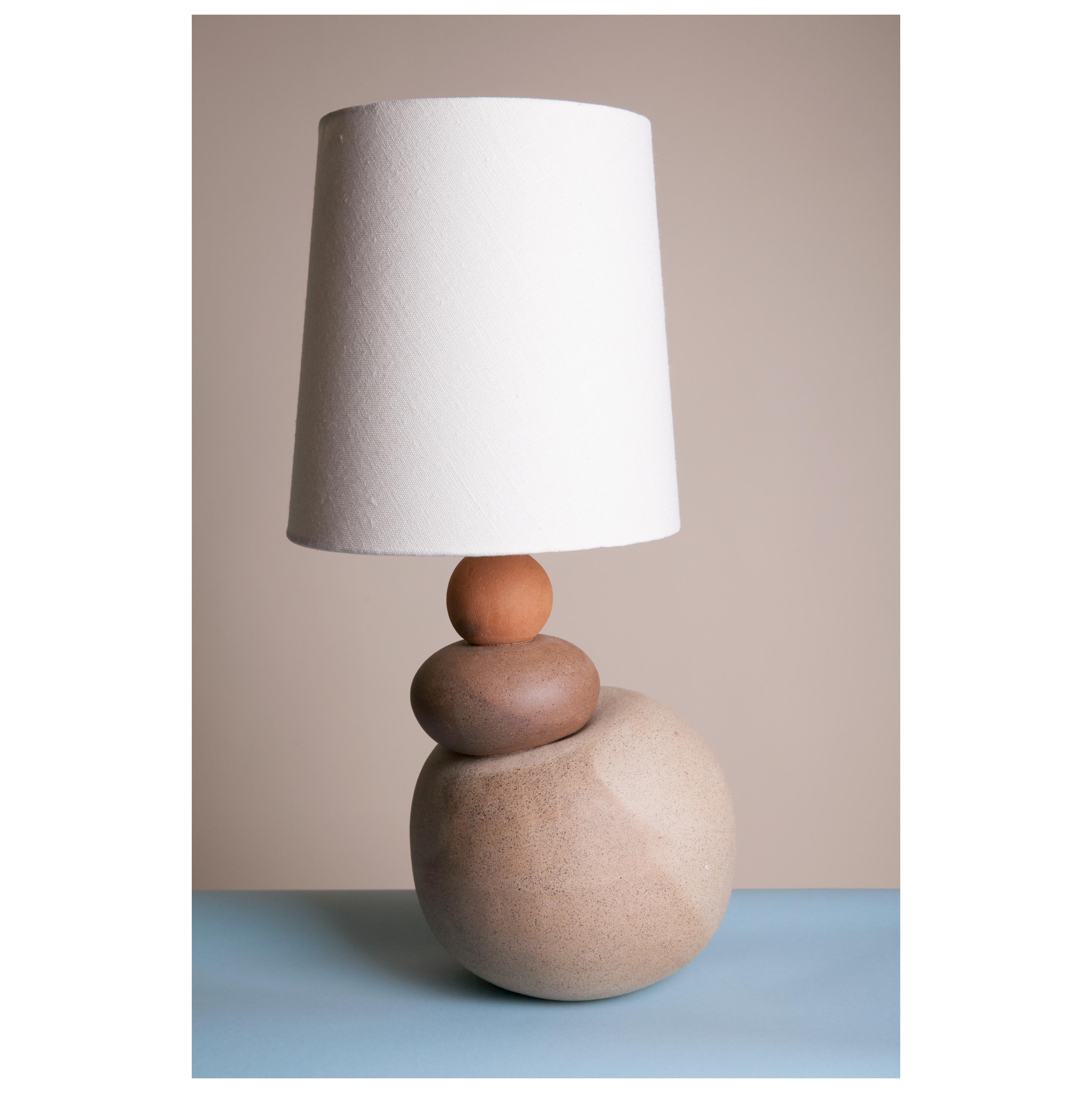 Modern Pair of Dupont Table Lamps - Contemporary Handmade Ceramic, postmodern sculpture For Sale