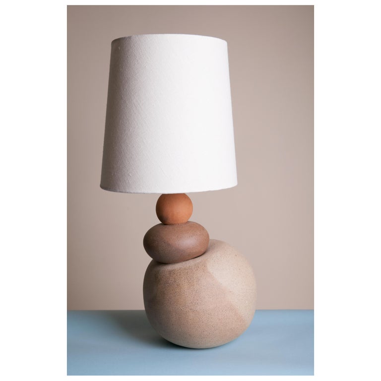 Pair of Contemporary Handmade Ceramic Dupont Lamps For Sale at 1stDibs