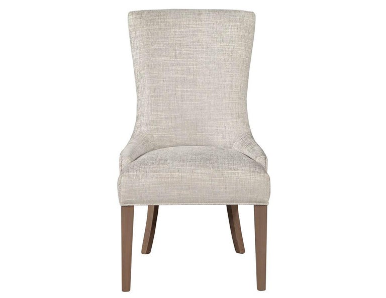 Pair of Contemporary High Back Accent Chairs For Sale at 1stDibs