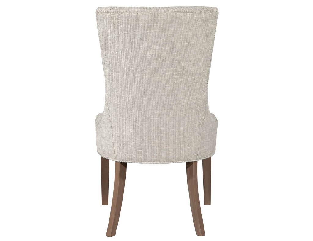 Fabric Pair of Contemporary High Back Accent Chairs