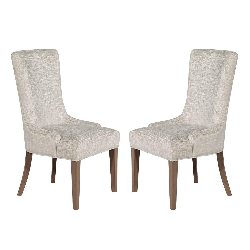 Pair of Contemporary High Back Accent Chairs