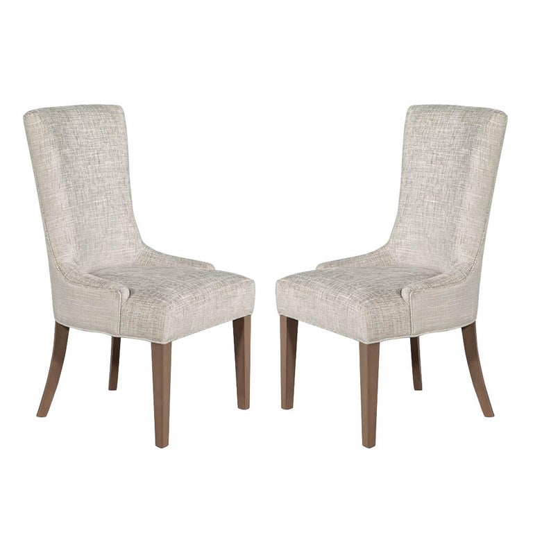 Pair of Contemporary High Back Accent Chairs For Sale at 1stDibs