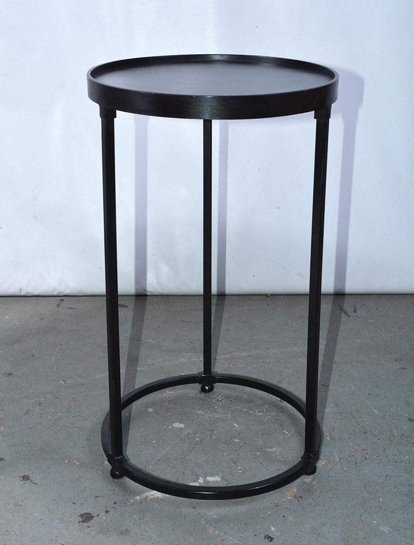 Pair of Contemporary Iron Stacking Round Side Tables 2