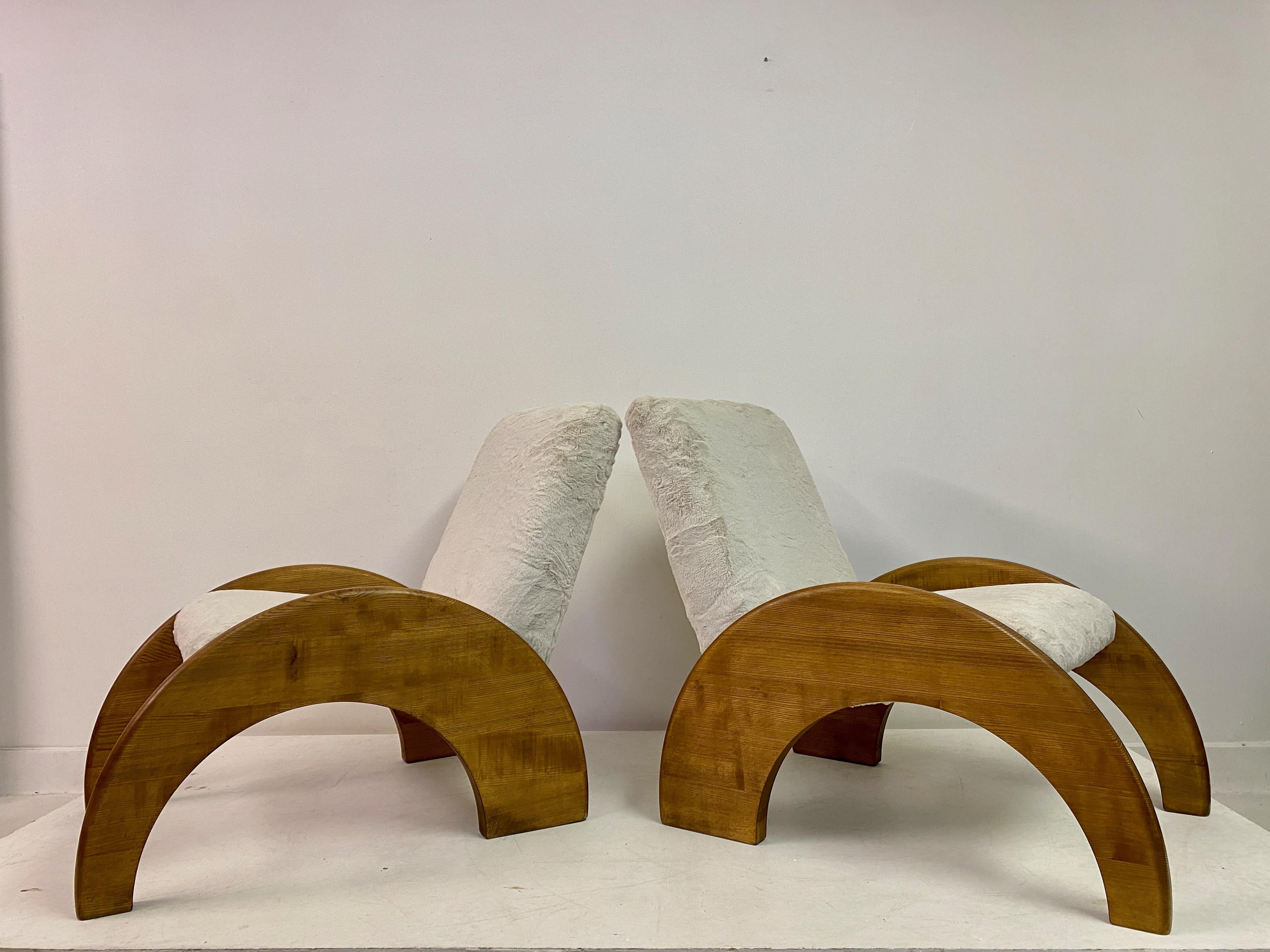 Pair of Contemporary Italian Armchairs For Sale 5