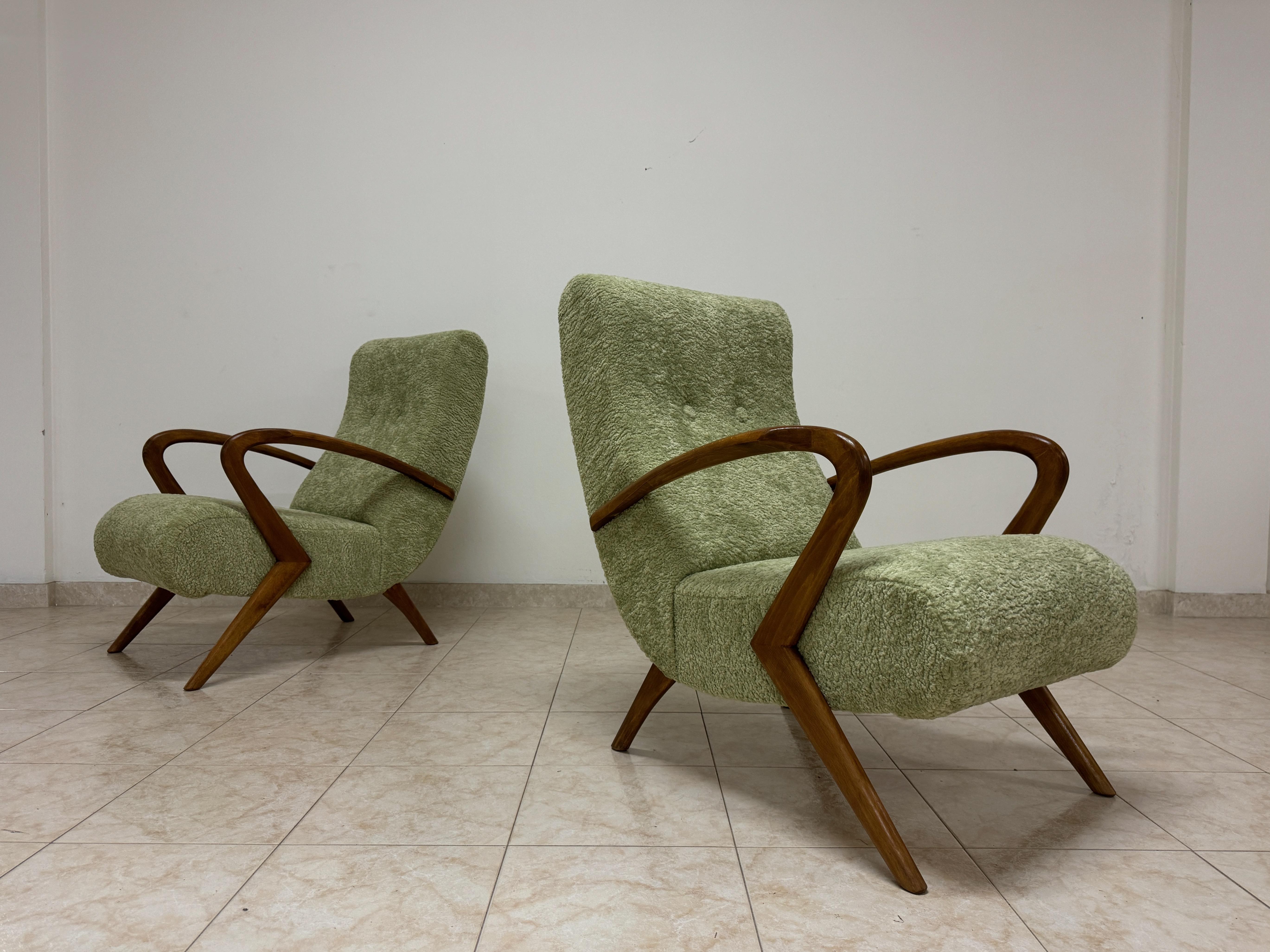 Pair of Contemporary Italian Armchairs For Sale 6