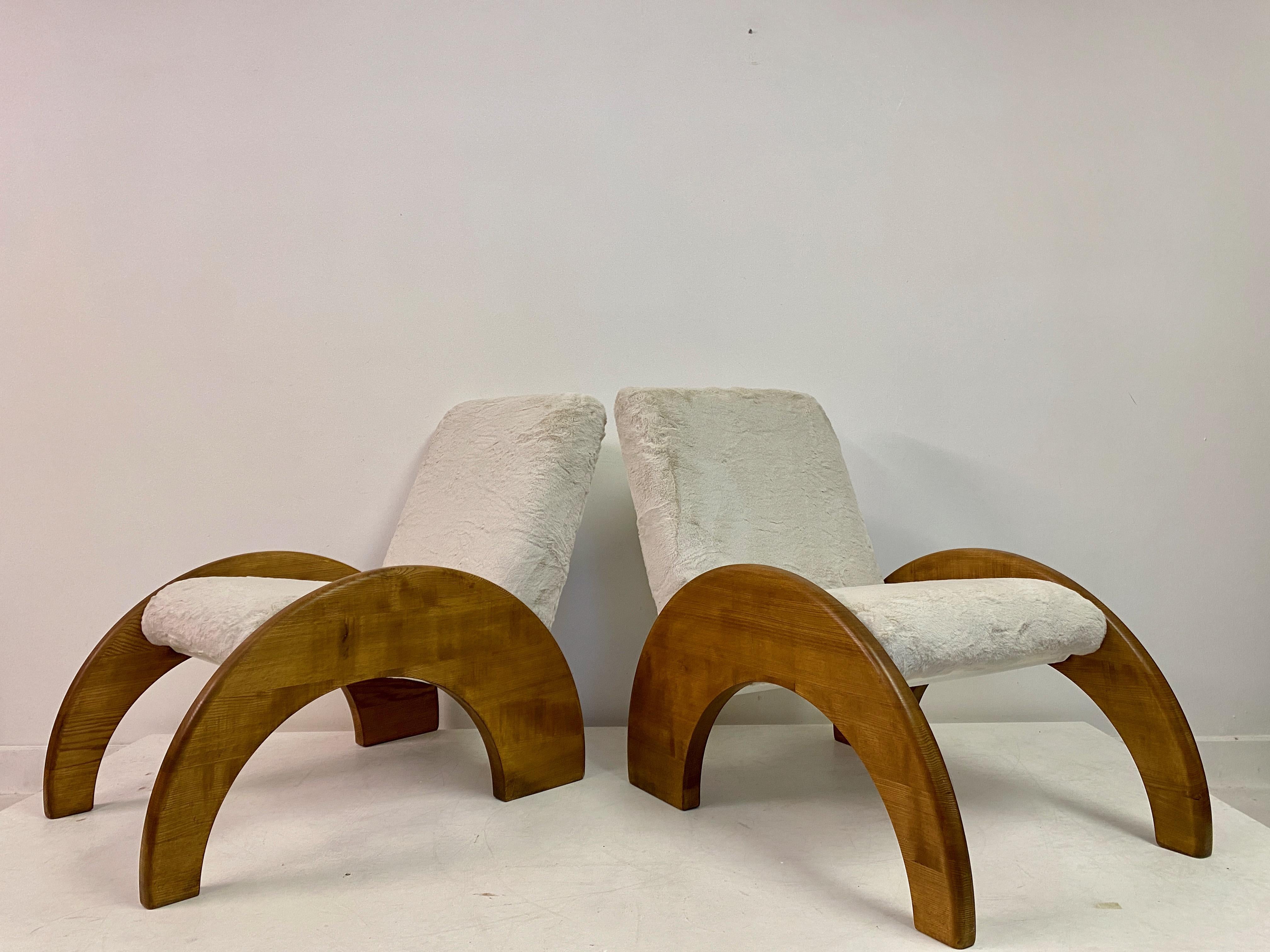 Pair of Contemporary Italian Armchairs For Sale 6