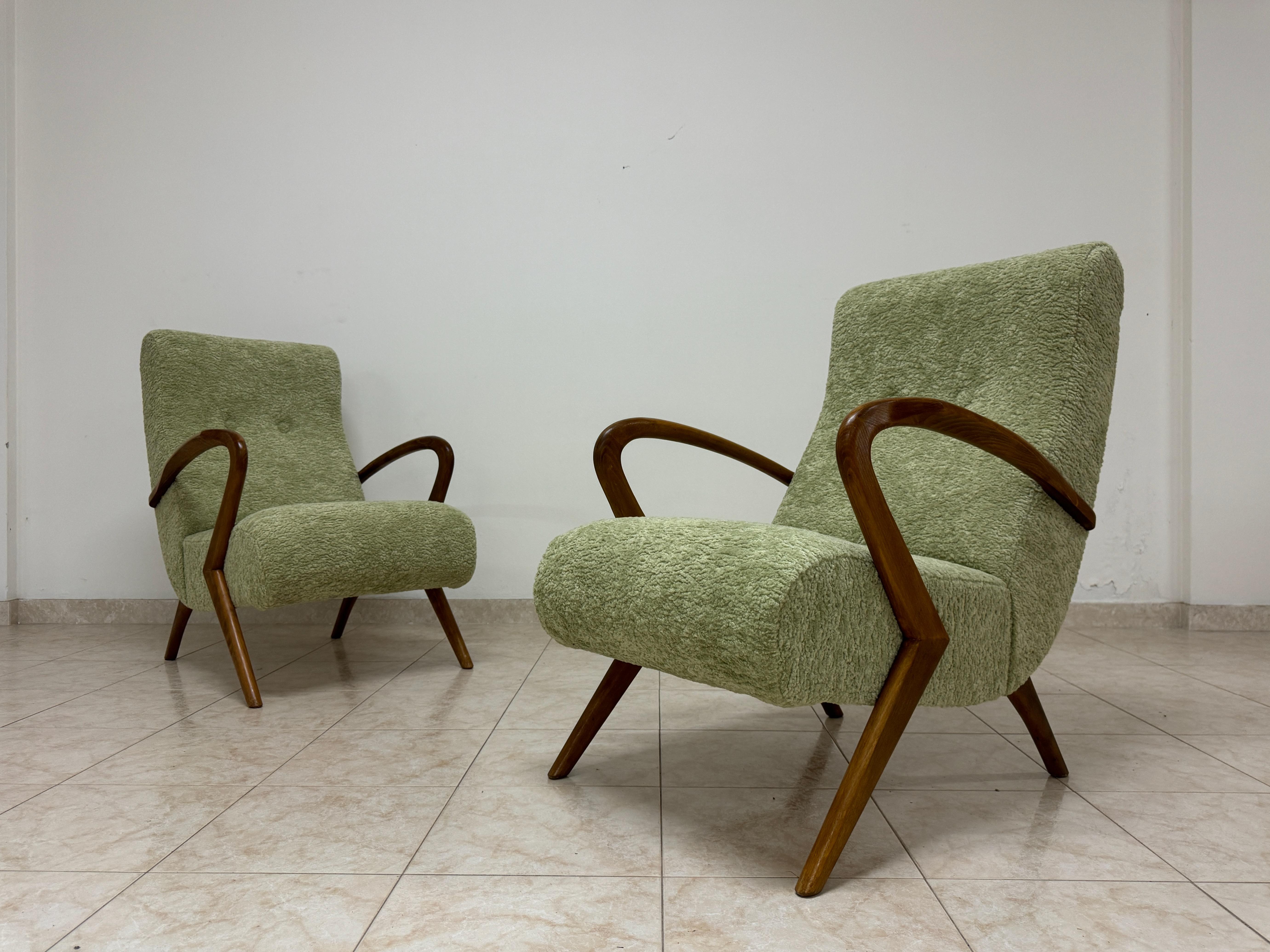 Pair of Contemporary Italian Armchairs For Sale 8