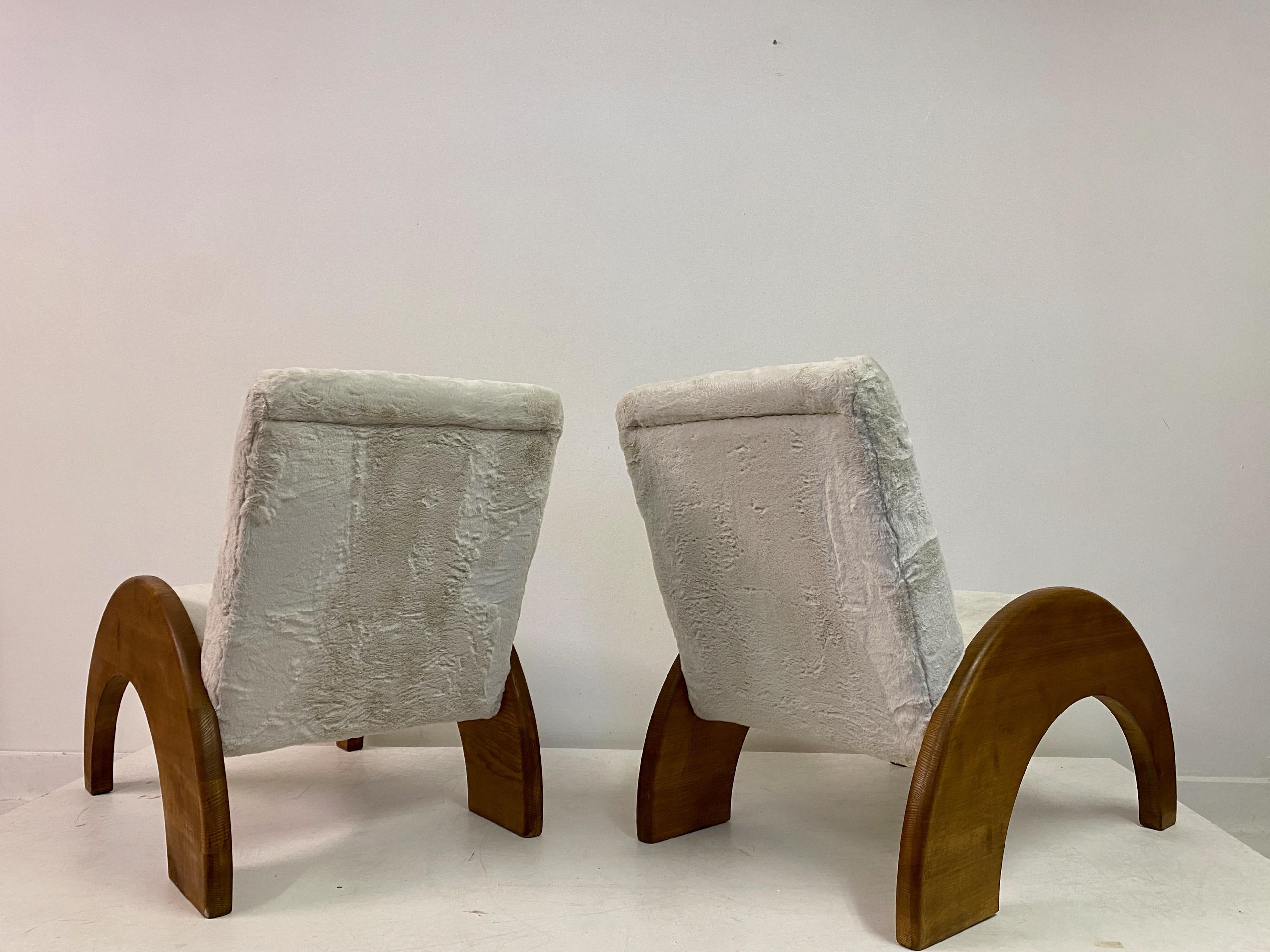 Pair of Contemporary Italian Armchairs For Sale 3