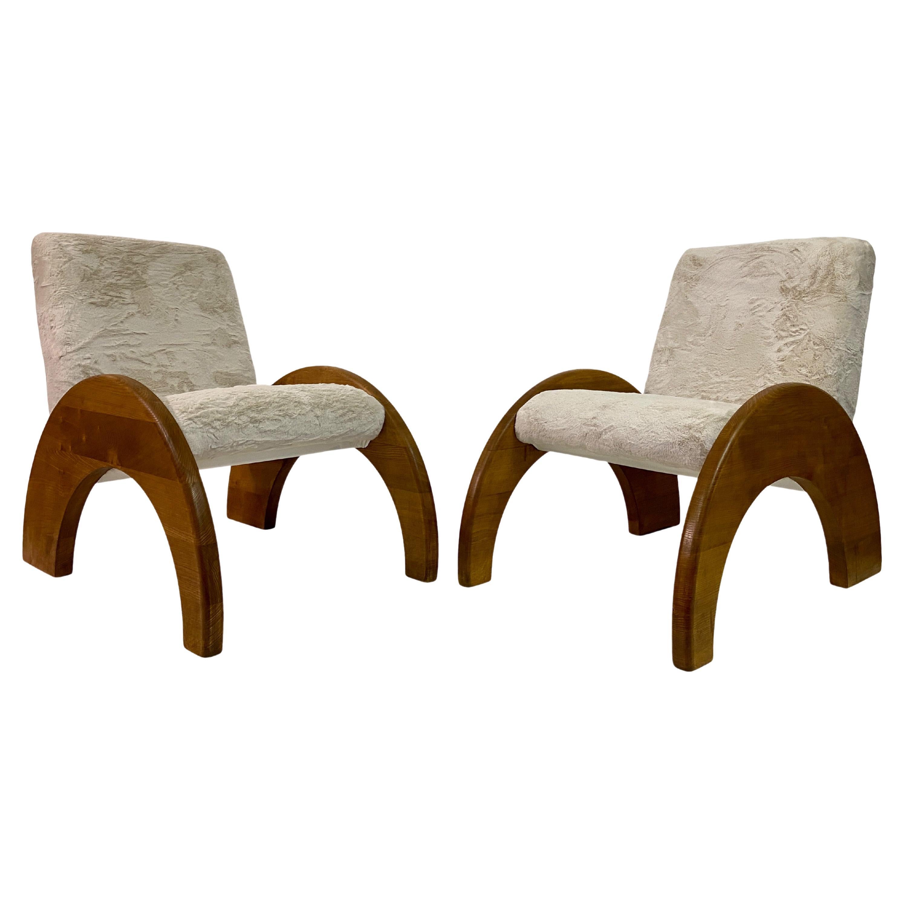 Pair of Contemporary Italian Armchairs For Sale