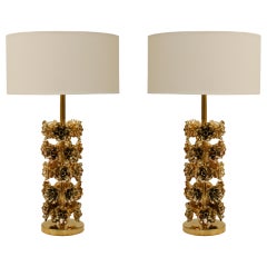 Pair of Contemporary Italian Brass Table Lamps