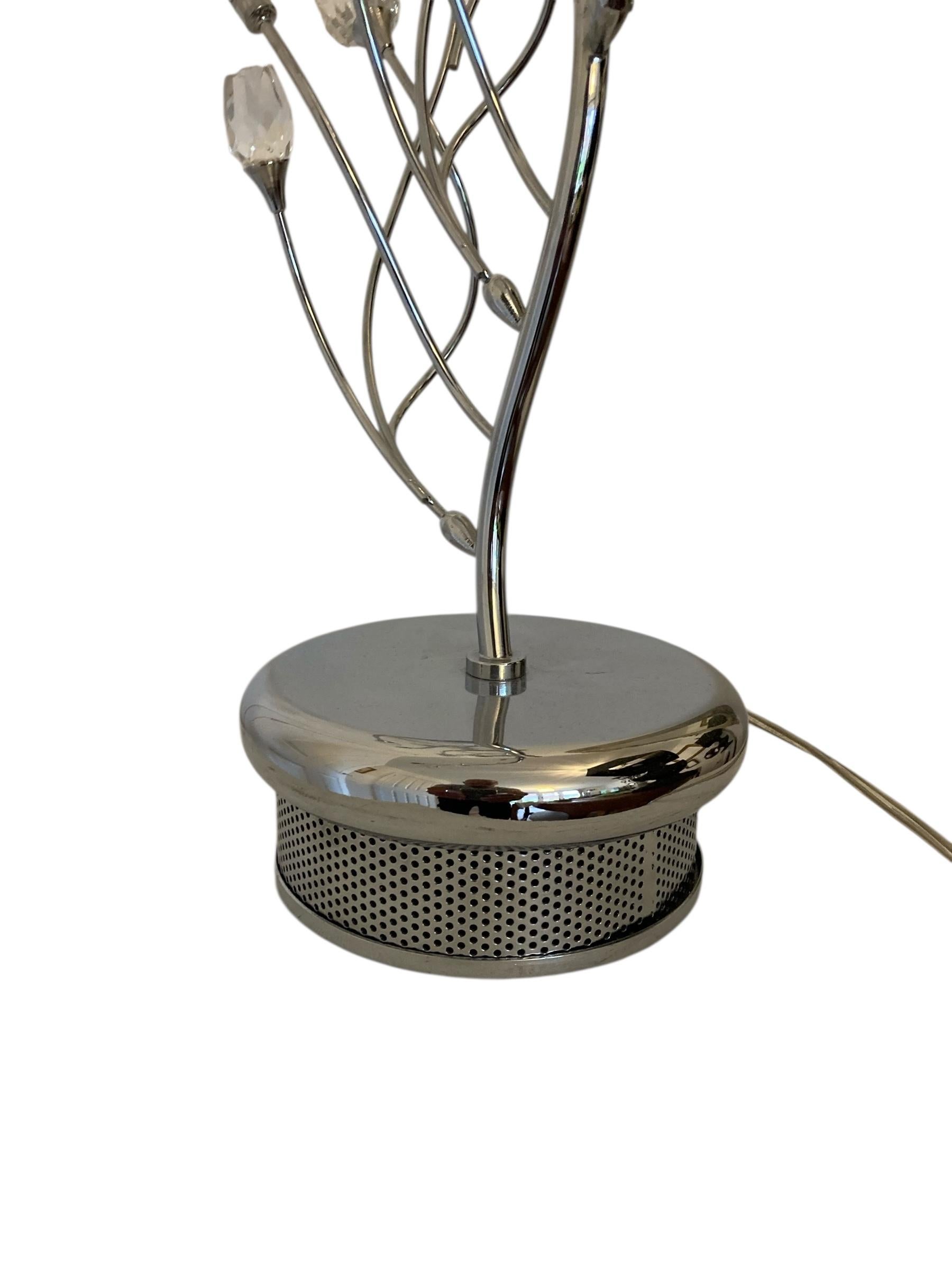 Ein Paar Contemporary Italian Chrome Tischlampen im Angebot 4