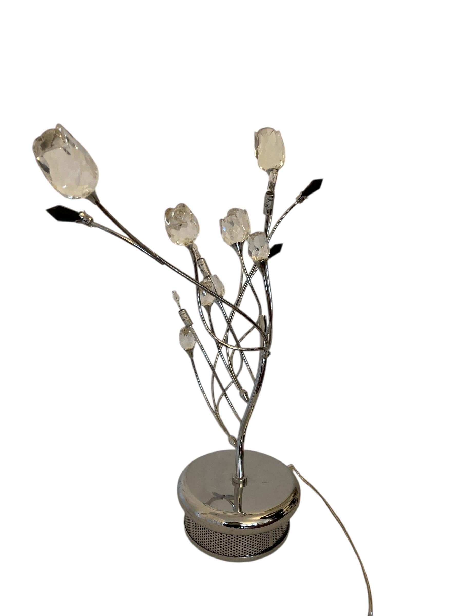 Ein Paar Contemporary Italian Chrome Tischlampen im Angebot 6