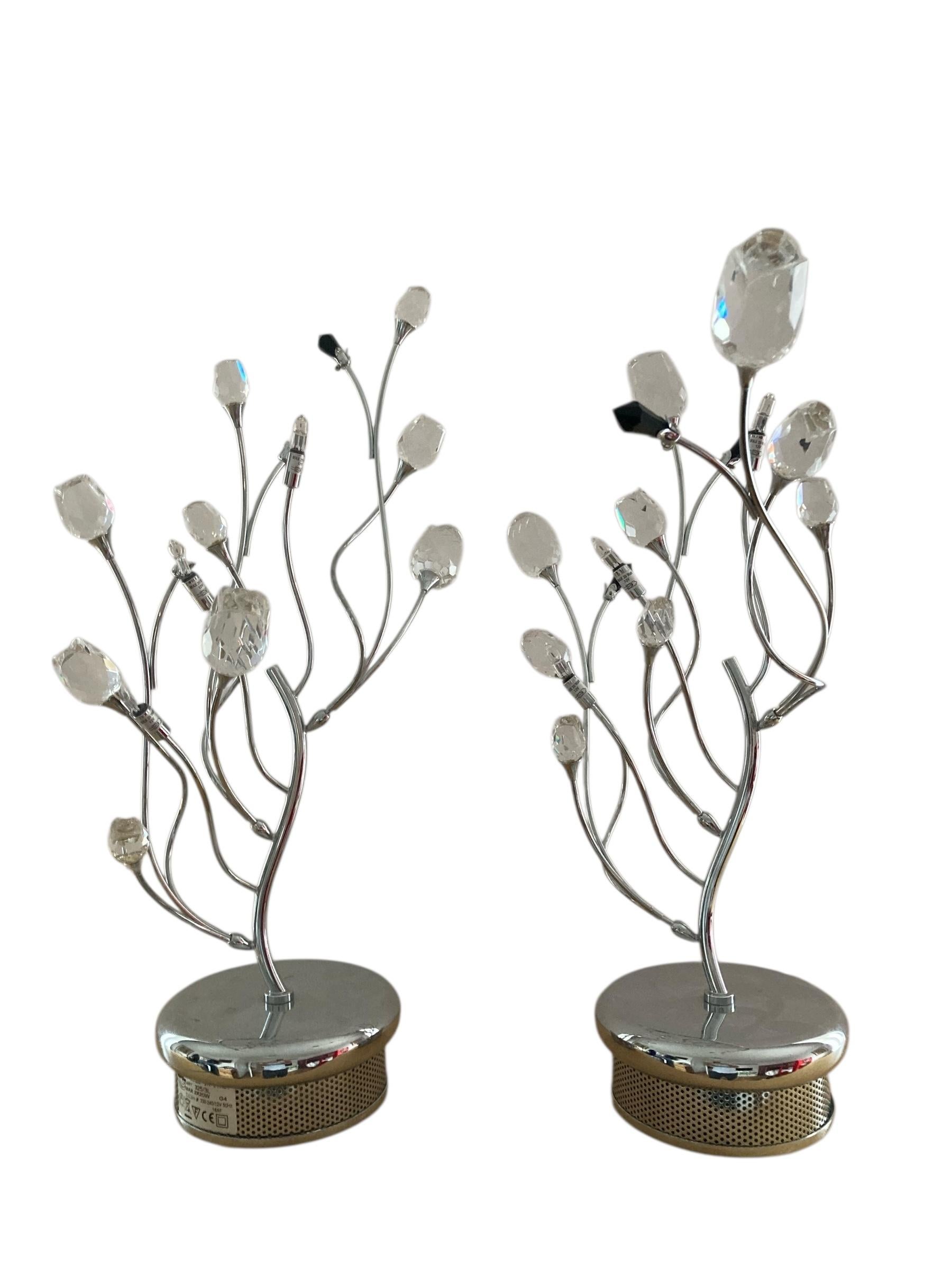 Ein Paar Contemporary Italian Chrome Tischlampen im Zustand „Gut“ im Angebot in Bishop's Stortford, GB