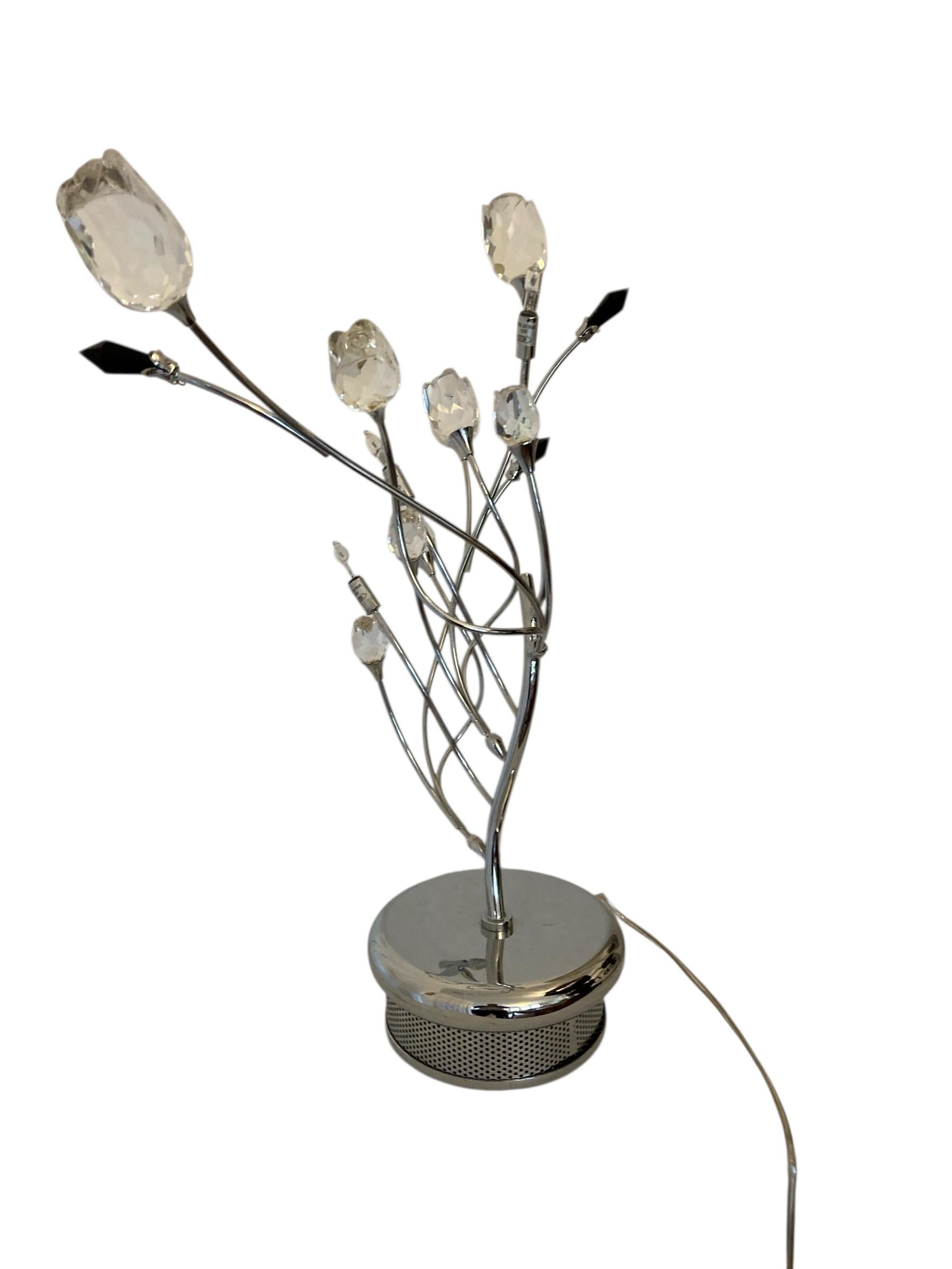 Ein Paar Contemporary Italian Chrome Tischlampen im Angebot 3