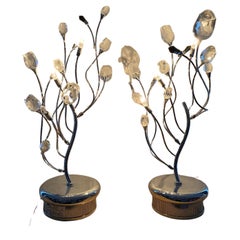 Pair of Contemporary Italian Chrome Table Lamps