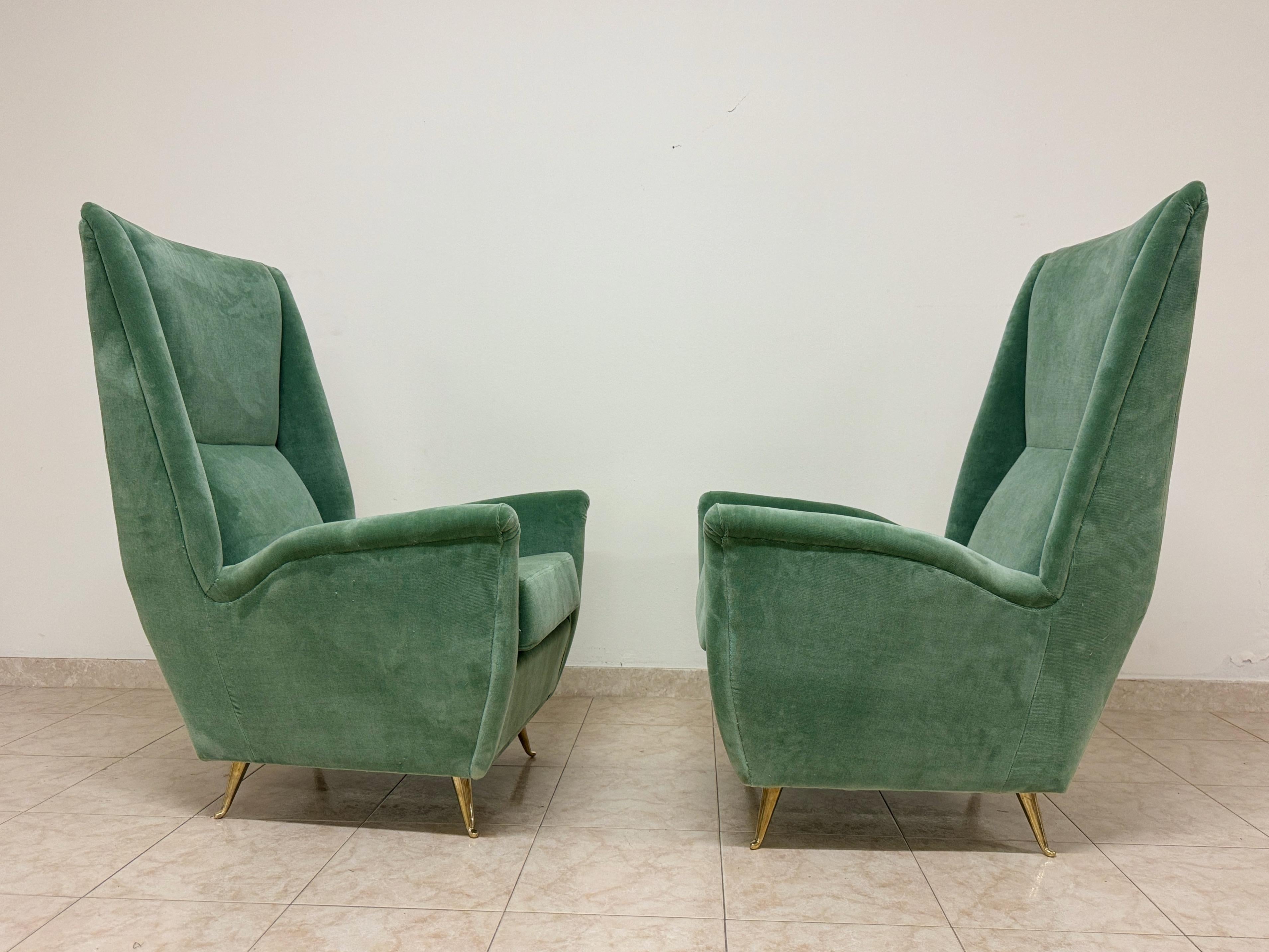 Ein Paar Contemporary Italian High-Backed Armchairs (21. Jahrhundert und zeitgenössisch) im Angebot