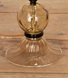 Pair of Contemporary Italian Murano Glass Table Lamps