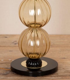 Pair of Contemporary Italian Murano Glass Table Lamps