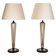 Pair of Contemporary Italian Murano Glass Table Lamps
