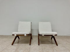 Pair of Contemporary Italian Scissors Lounge Chairs