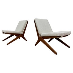 Pair of Contemporary Italian Scissors Lounge Chairs