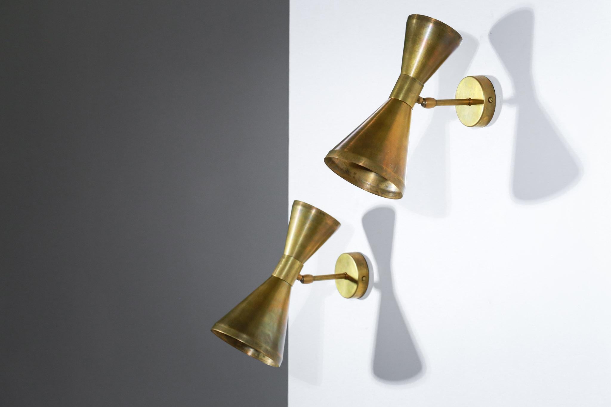 Pair of Contemporary Italian Wall Lights 