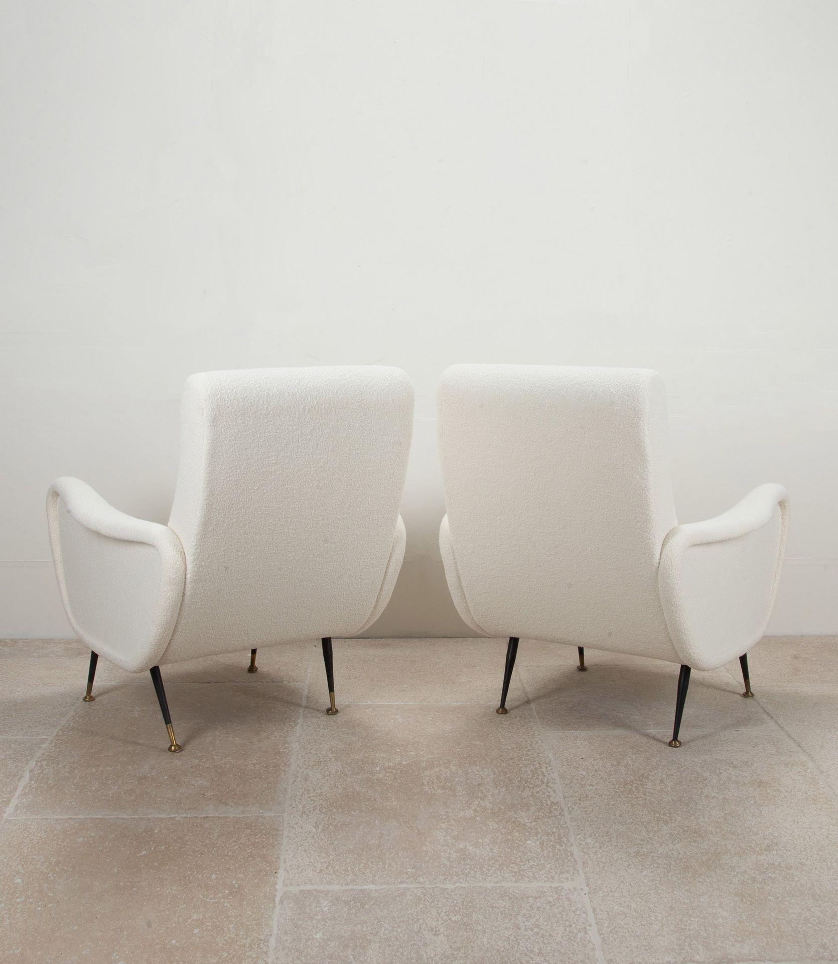Mid-Century moderno Coppia di poltrone italiane contemporanee in stile Zanuso in vendita